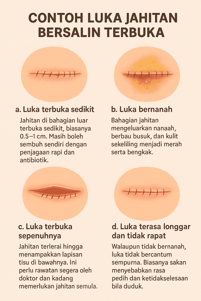 contoh luka jahitan bersalin terbuka
