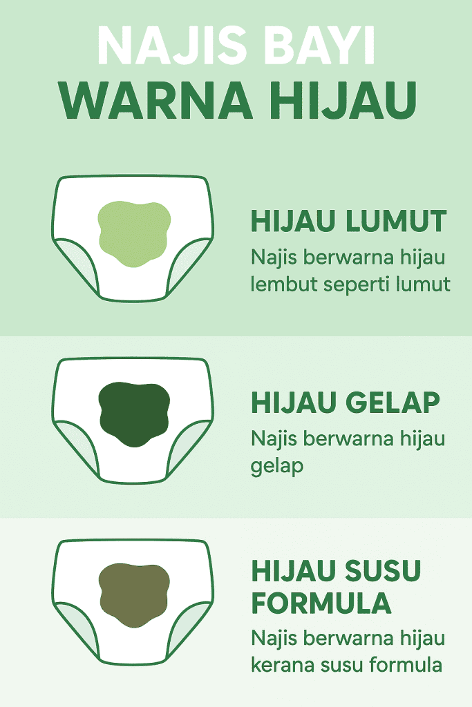 najis bayi warna hijau