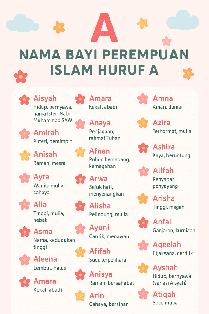 nama bayi perempuan islam