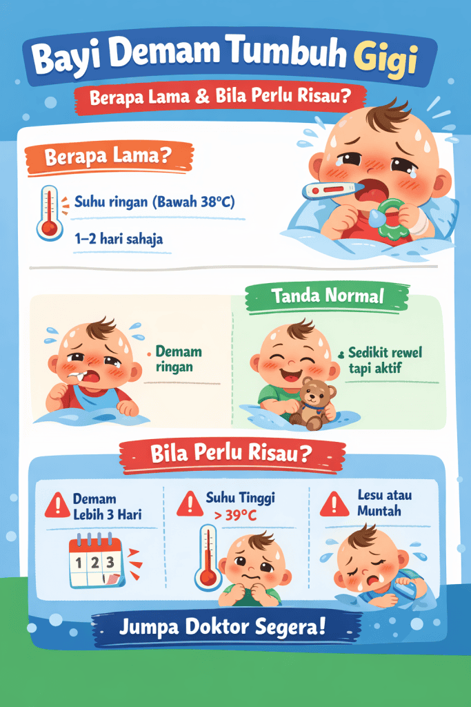 berapa lama bayi sakit tumbuh gigi