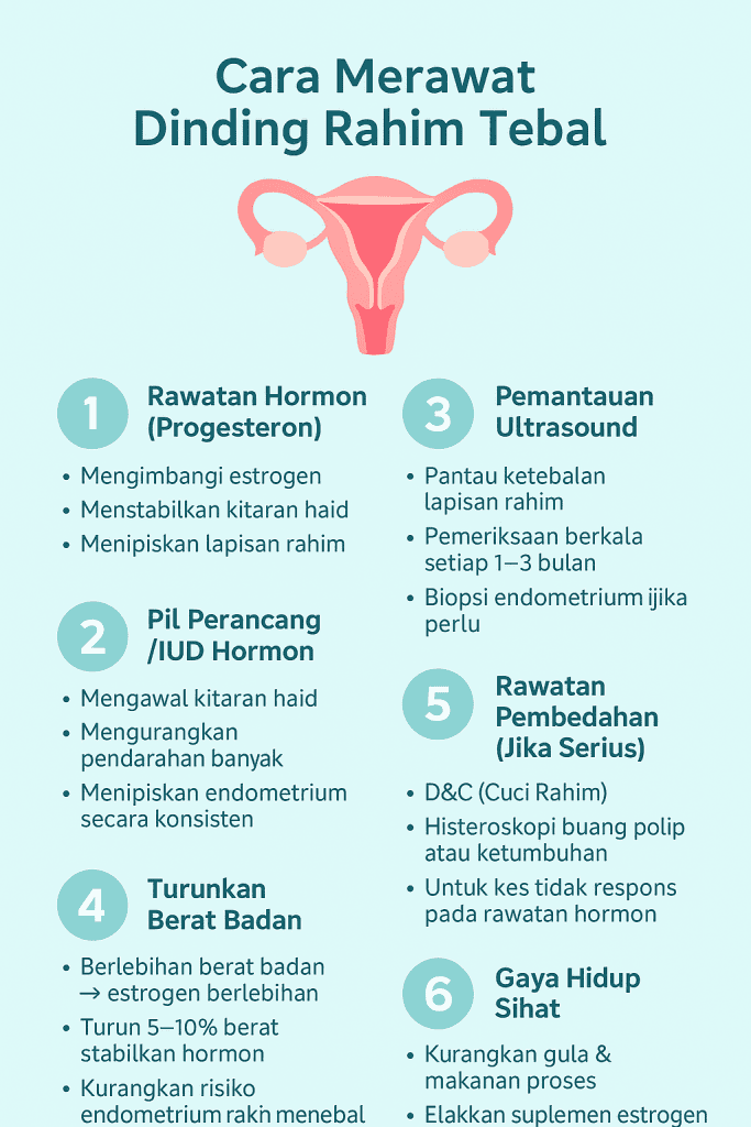 cara merawat dinding rahim tebal