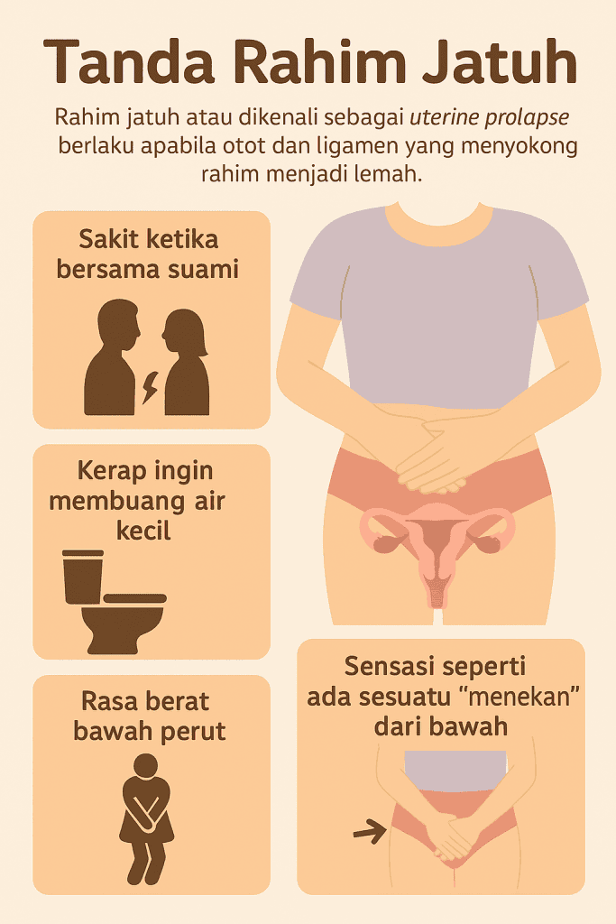 tanda rahim jatuh