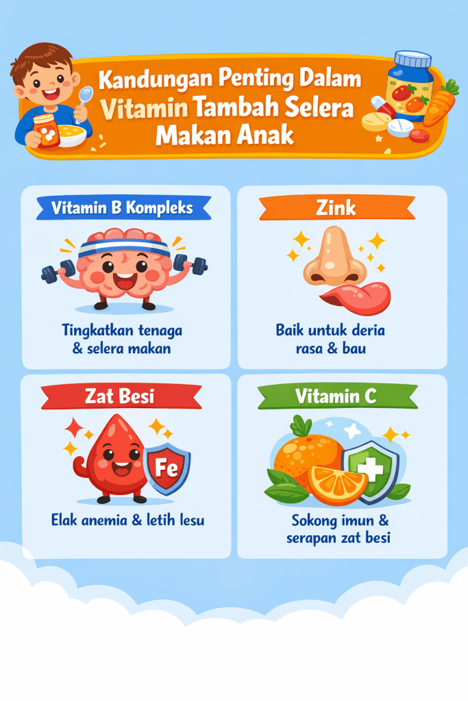 vitamin tambah selera makan anak