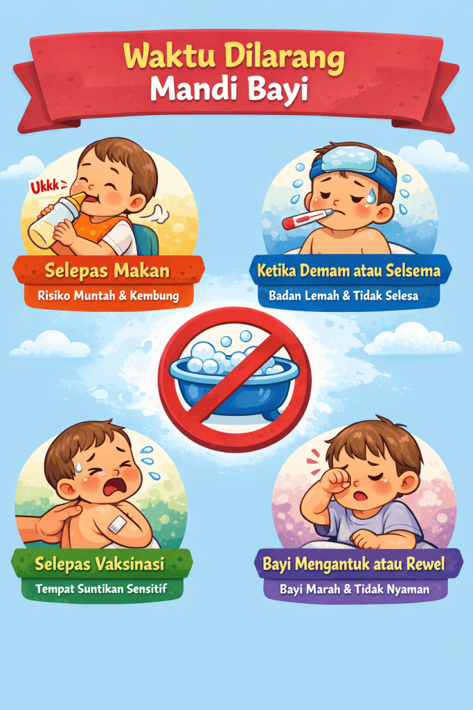 waktu dilarang mandi bayi