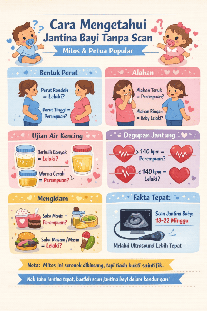 cara mengetahui jantina bayi tanpa scan