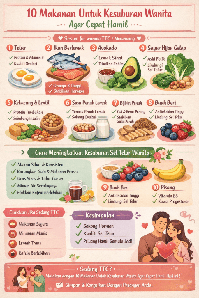 makanan untuk kesuburan wanita