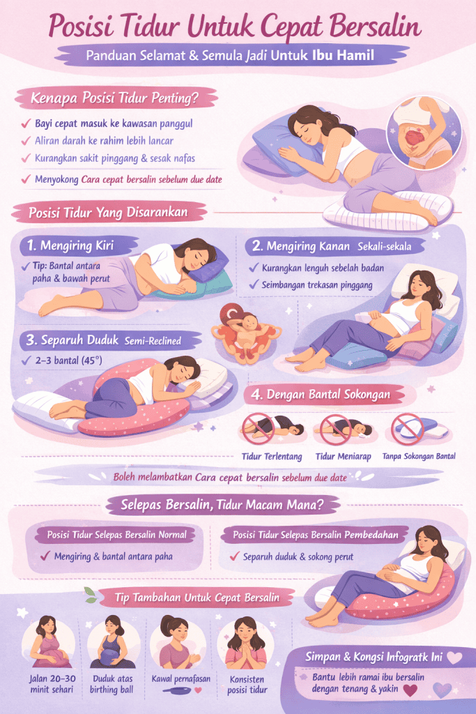 posisi tidur untuk cepat bersalin