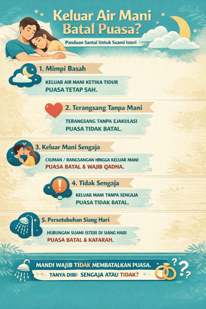 keluar air mani batal puasa