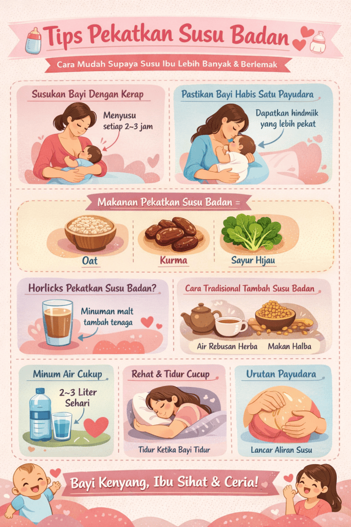 tips pekatkan susu badan