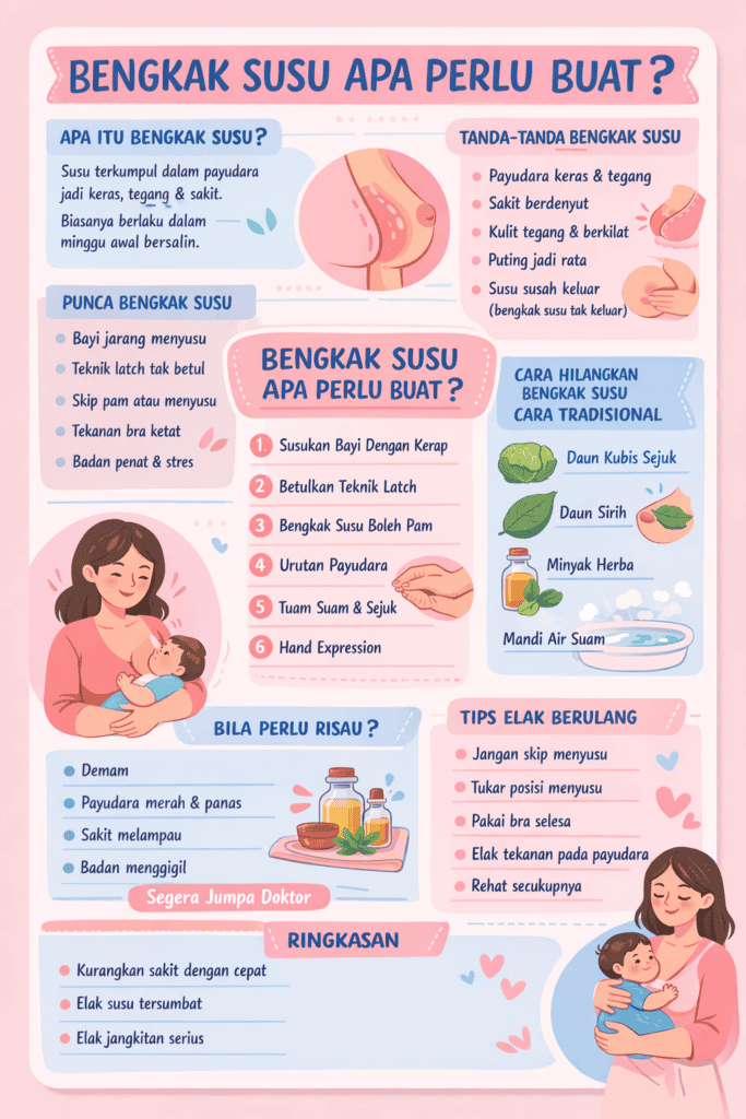 bengkak susu apa perlu buat