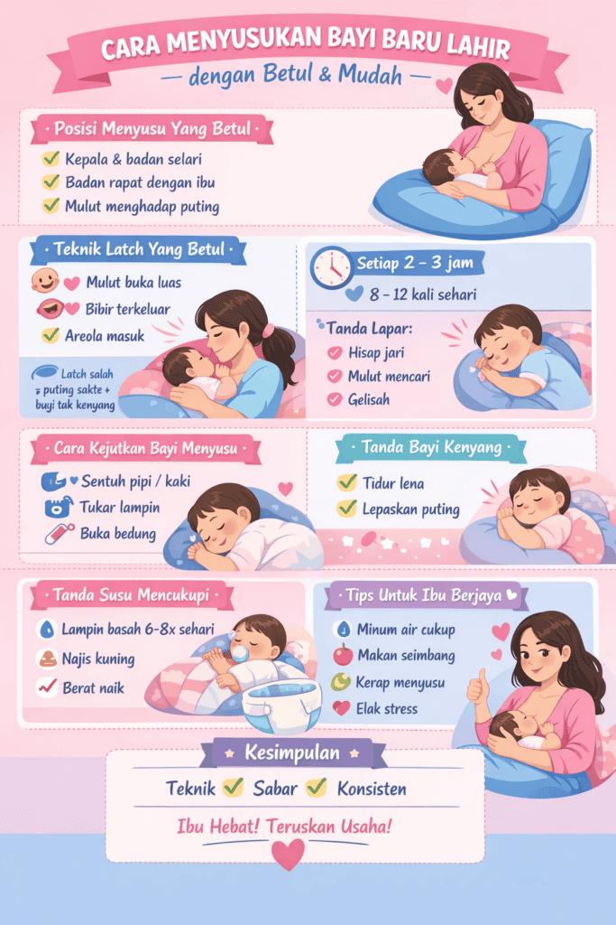 cara menyusukan bayi baru lahir